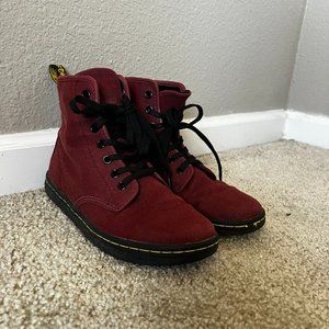 Dr. Martens Burgandy Cloth Shoreditch